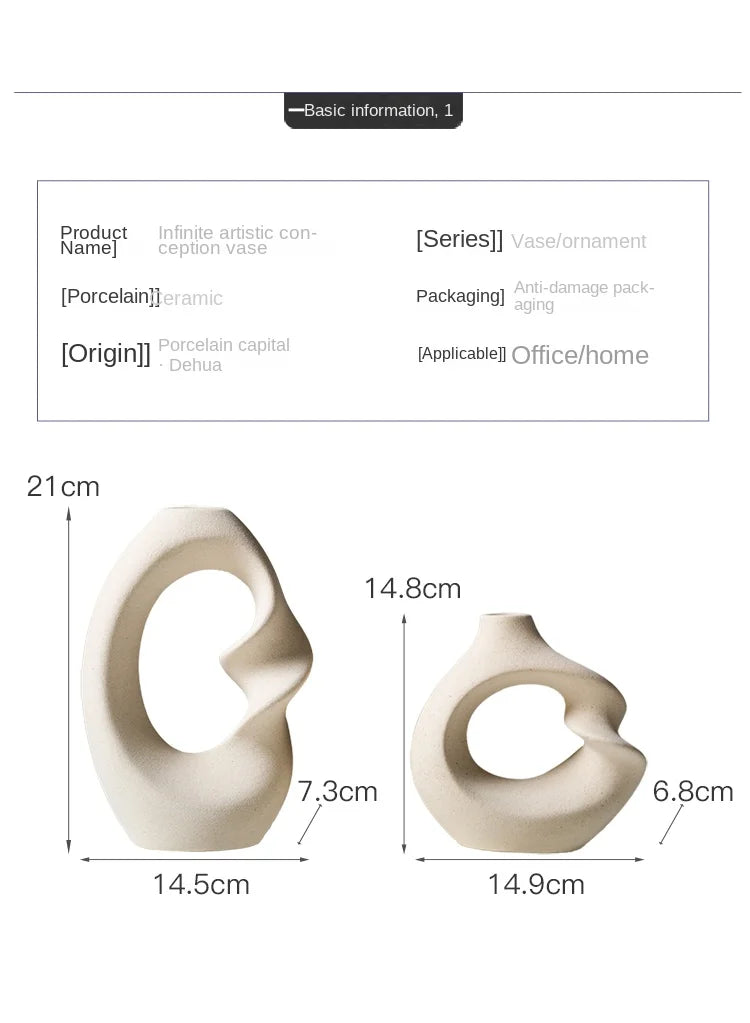 The Muse Ceramic Vase Duo