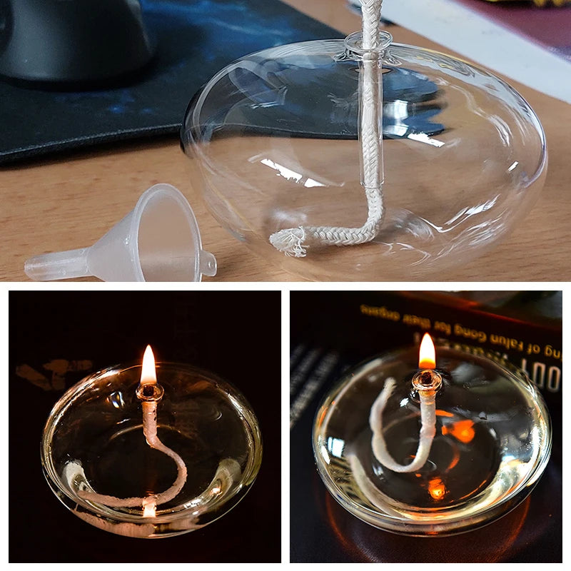 The Mira Glass Oil Candle
